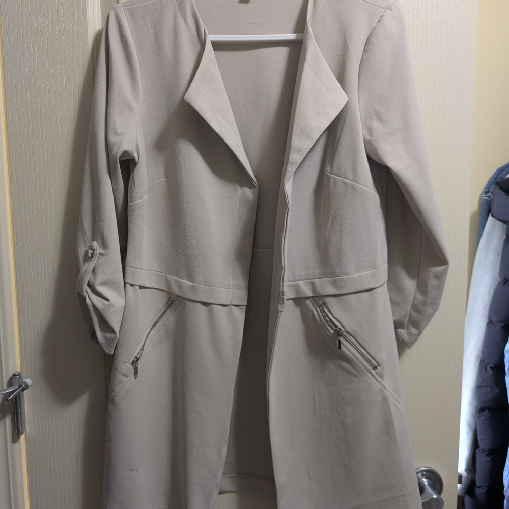 Soho Apparel Light Gray Trench Coat
